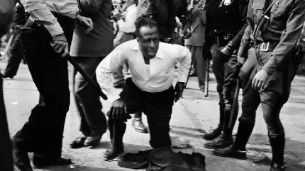 Eugene Bullard, the first Black American combat pilot (WW1),after the Paul Robeson concert.