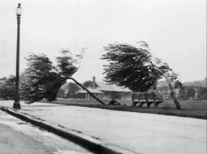  100-mile-an-hour hurricane winds strike the Strandway in South Boston