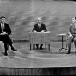 Senator John Kennedy and Vice President Richard Nixon as they debated campaign issues in a Chicago television studio (AP Photo)