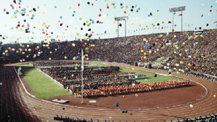 Festivities at the opening ceremony of the 1964 Summer Olympics in Tokyo (AP Photo)