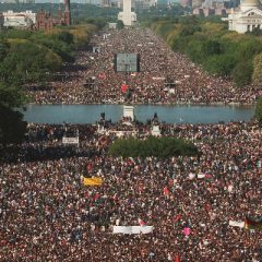 The Million Man March gather on Capitol Hill and the Mall in Washington (AP Photo-Mark Wilson)