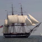 The USS Constitution, 'Old Ironsides' moving under its own power in July, 1997 (AP Photo-Stephan Savoia)