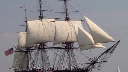 The USS Constitution, 'Old Ironsides' moving under its own power in July, 1997 (AP Photo-Stephan Savoia)