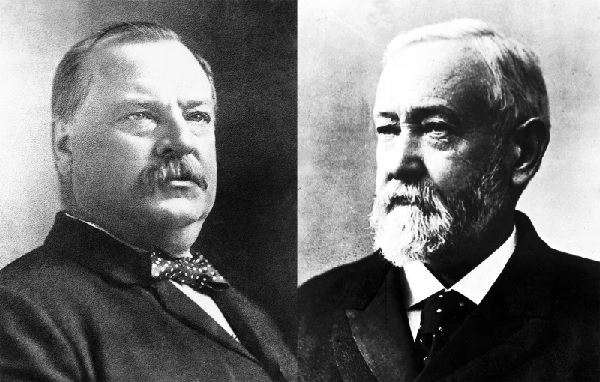 Former presidents Grover Cleveland and Benjamin Harrison (AP Photo, File)