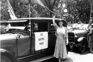  Former congresswoman Jeannette Rankin prepares for a speaking tour calling for a peace plank in the Republican and Democratic party platforms (AP Photo)