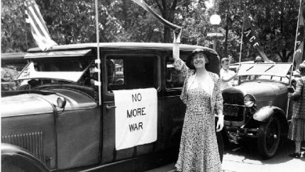 Former congresswoman Jeannette Rankin prepares for a speaking tour calling for a peace plank in the Republican and Democratic party platforms (AP Photo)