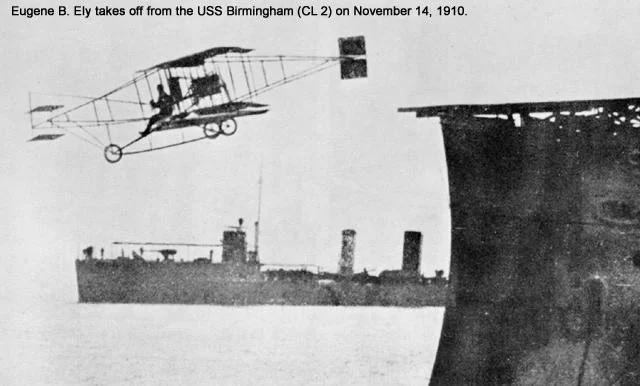  Eugene B Ely takes off from the USS Birmingham