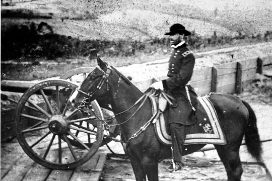 Gen. William Sherman inspects battlements at Atlanta before his March to the Sea during the American Civil War (AP Photo)