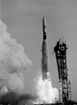 An Atlas Agena rocket, carrying the spacecraft Mariner 4, lifts off from its launch pad at Cape Kennedy, Florida (AP Photo)