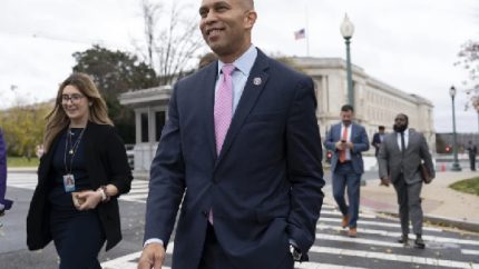 House Democratic Caucus Chair Hakeem Jeffries, walks to the Capitol in Washington (AP Photo - Jose Luis Magana)