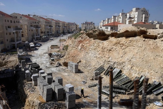 a general view of a construction site in the Jewish settlement of Modiin Illit (AP Photo - Oded Balilty)