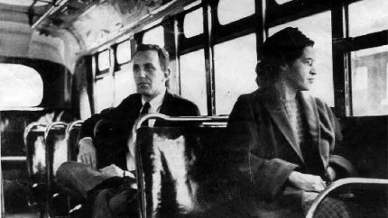 Rosa Parks riding on a Montgomery Area Transit System bus - undated photo (AP Photo - Daily Advertiser)