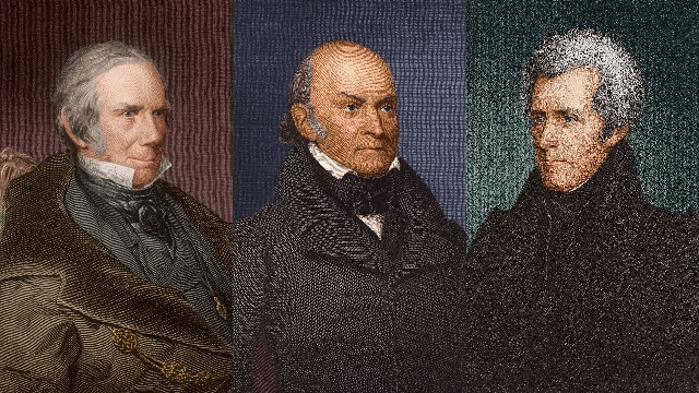 The Election of 1824 ended with no clear winner between Henry Clay, John Q Adams, Andrew Jackson