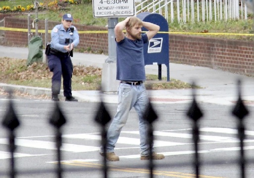 Edgar Maddison Welch surrenders to police after his STUPID assault on Comet Ping Pong because he believed the 'Pizzagate' conspiracy (Sathi Soma via AP, File)