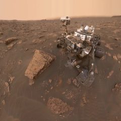 A composite image self-portrait of NASA’s Curiosity Mars rover in the Gale Crater. (NASA, JPL-Caltech via AP)