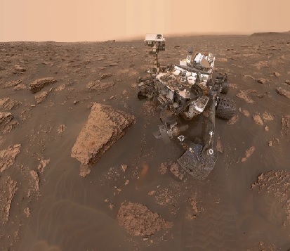 A composite image self-portrait of NASA’s Curiosity Mars rover in the Gale Crater. (NASA, JPL-Caltech via AP)