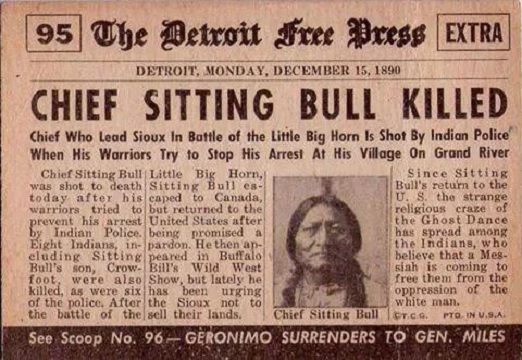  Newspaper account of death of Sitting Bull