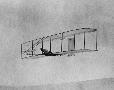  Orville Wright pilots the Wright Flyer on the first powered flight by a heavier-than-air aircraft. (AP Photo,Library of Congress)