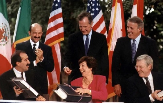 Signing of NAFTA Agreement