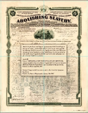 The 13th Amendment was ratified by the states December 6 and proclaimed in effect on December 18, 1865