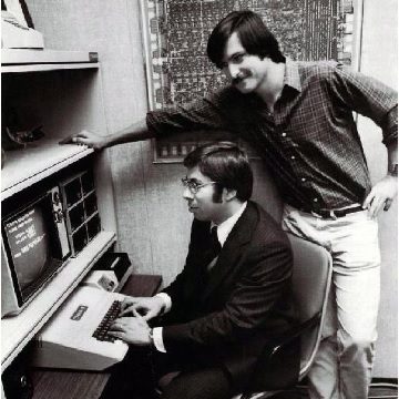 Steve Jobs and Steve Wozniak early version of Apple Computer