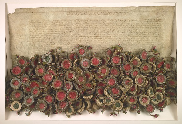  Original act of the Warsaw Confederation with just over 200 wax seals of individual members of the legislature