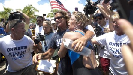 Diana Nyad became the first person to swim from Cuba to Florida without the help of a shark cage.
