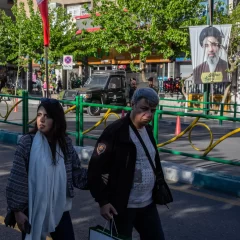 Near a checkpoint in Tehran
